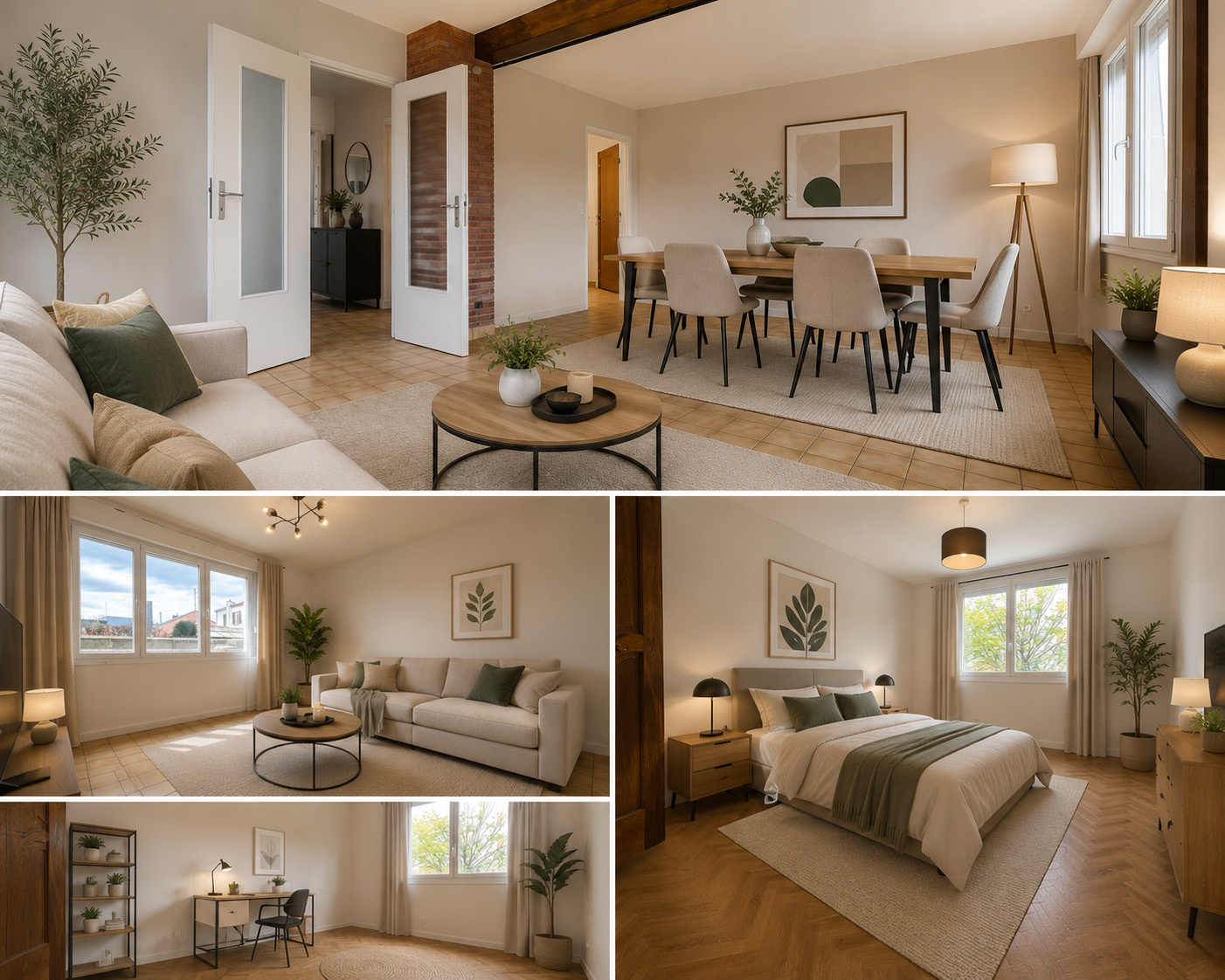 Appartement 68m2 2 chambres cave parking